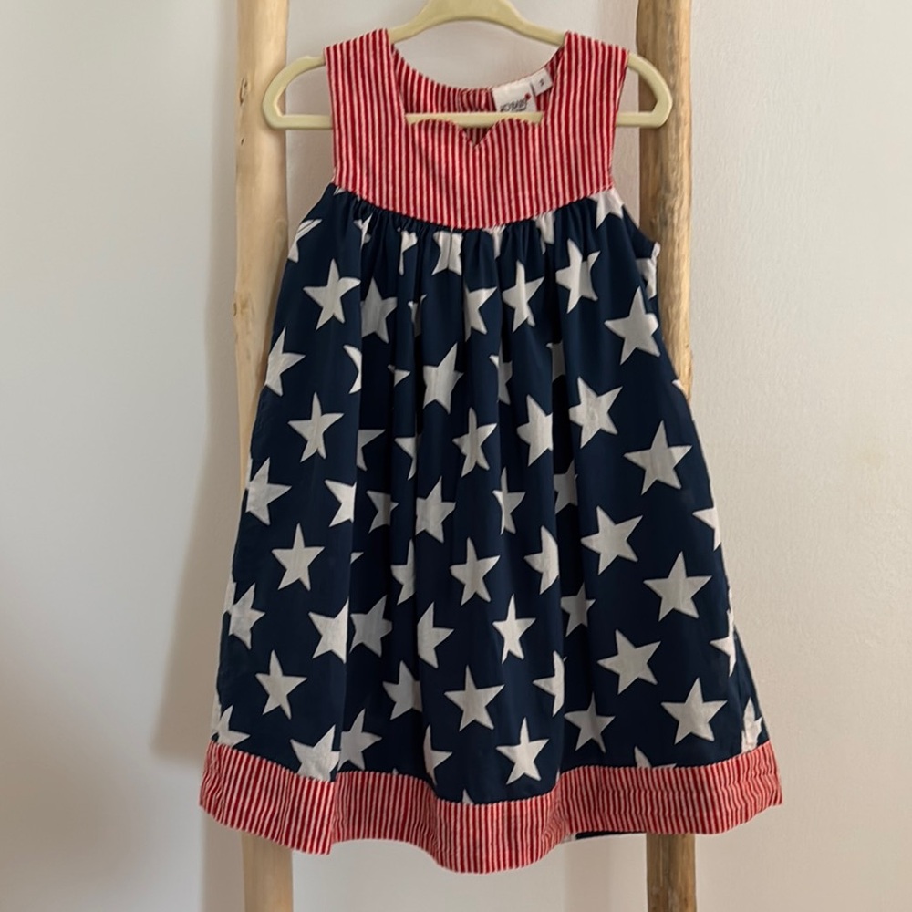 Navy Dress with White Star Design - Picture 1 of 4